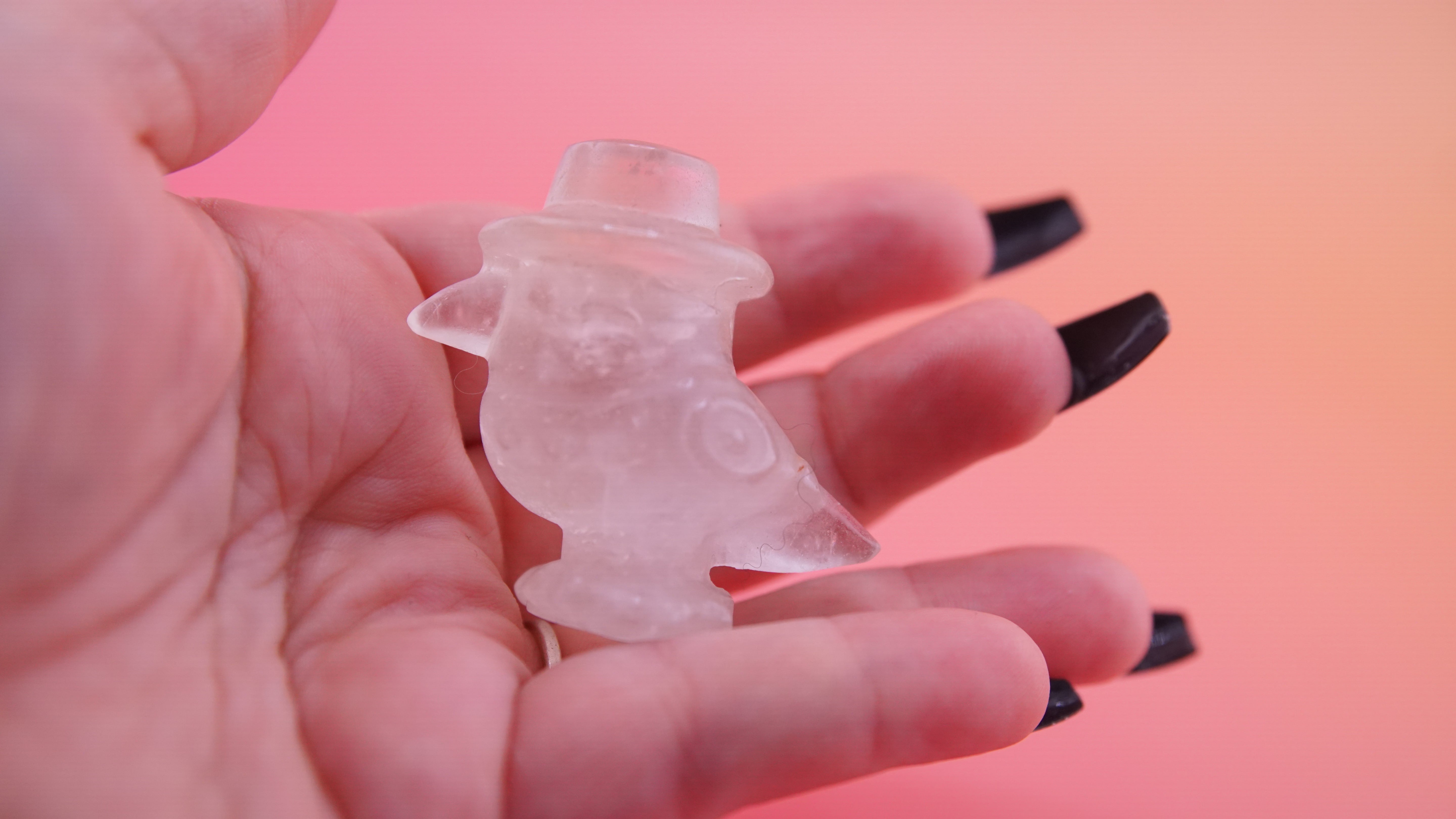 Demon Hunter Fandom Carving | Bird Carving | Clear Quartz