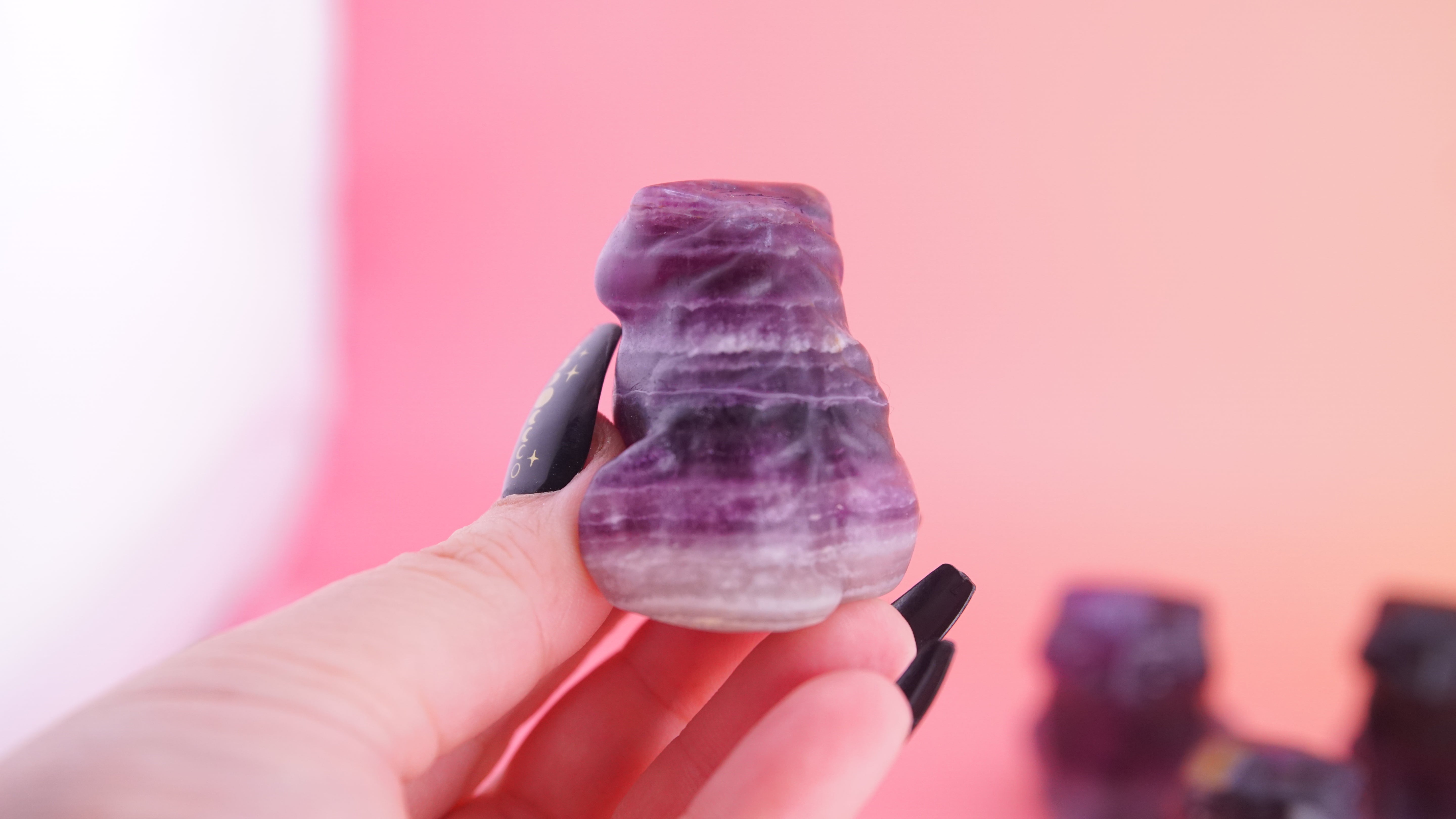 Demon Hunter Fandom Carving | Tiger Carving | Purple Fluorite