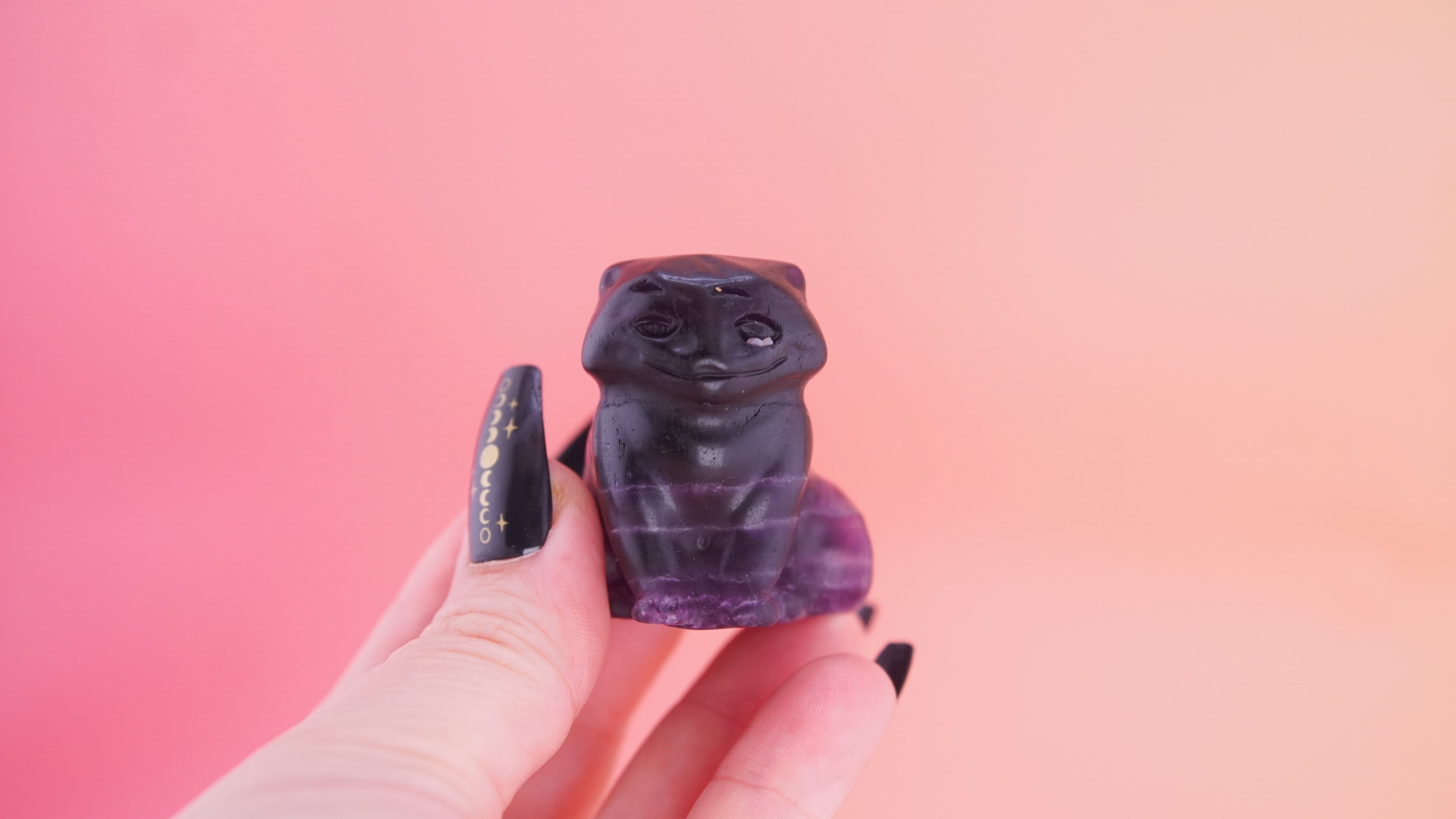 Demon Hunter Fandom Carving | Tiger Carving | Purple Fluorite