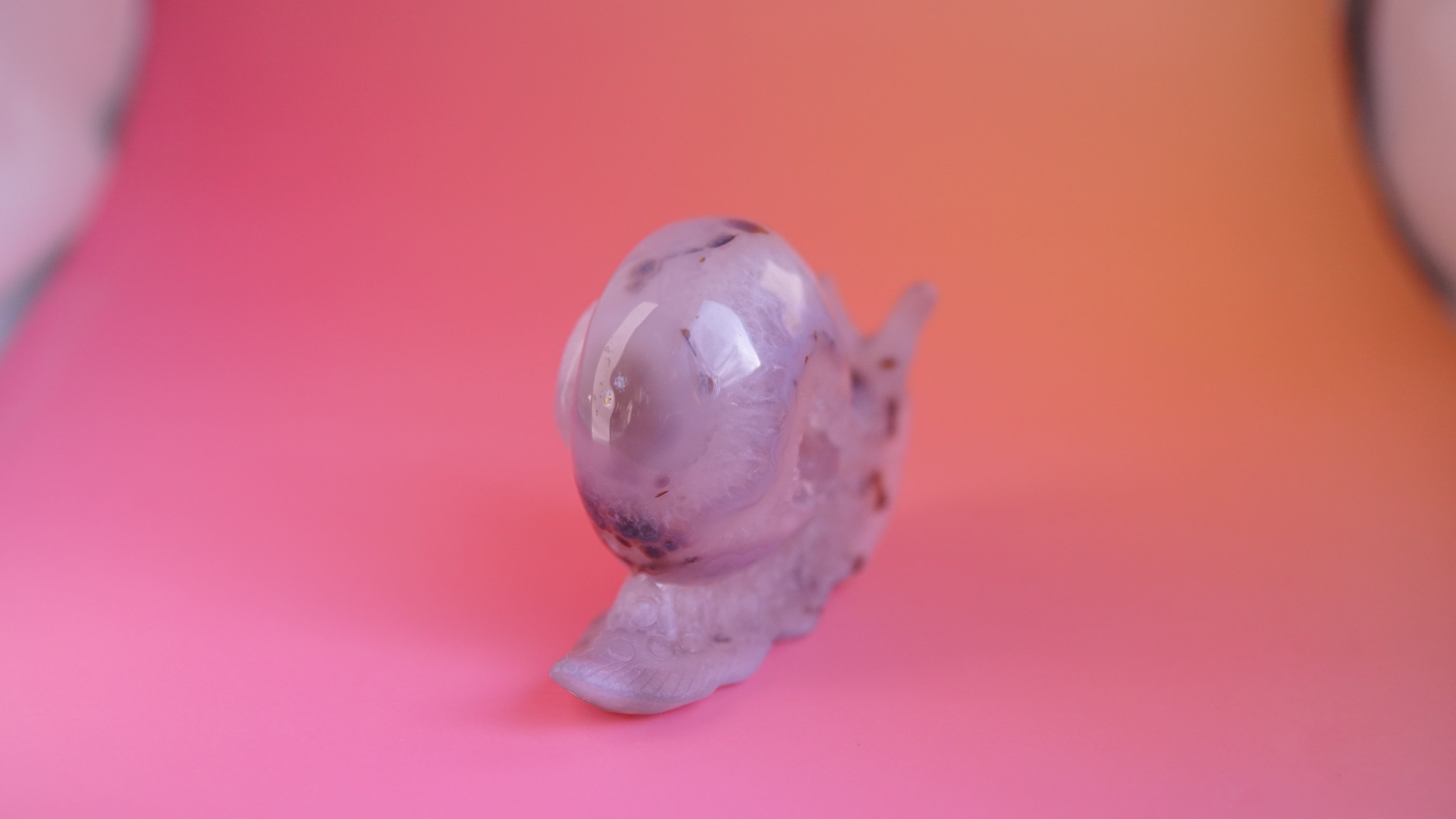 Gorgeous Agate Boutique Snail Carving | Crystal Carving Statement Piece