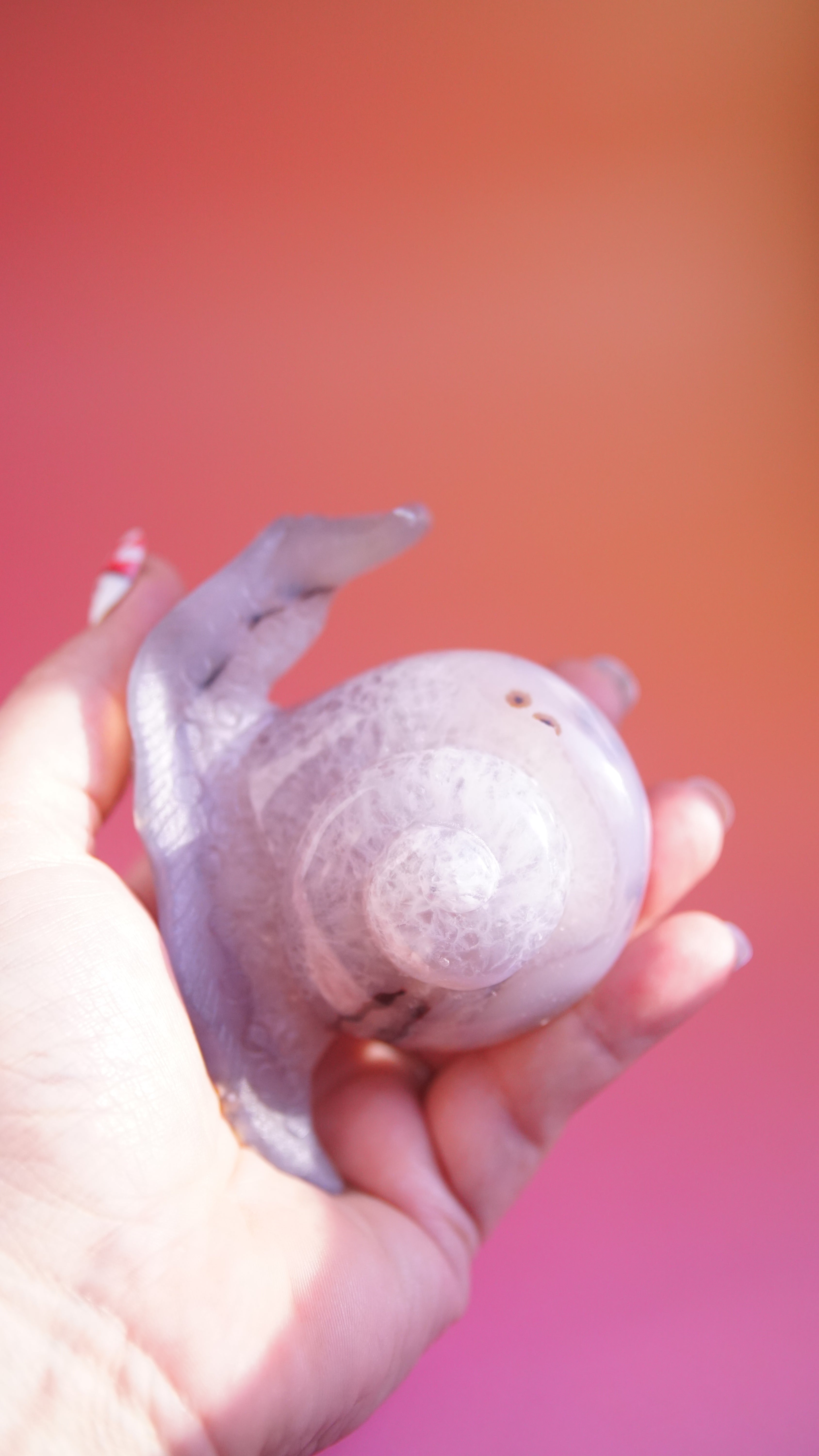 Gorgeous Agate Boutique Snail Carving | Crystal Carving Statement Piece