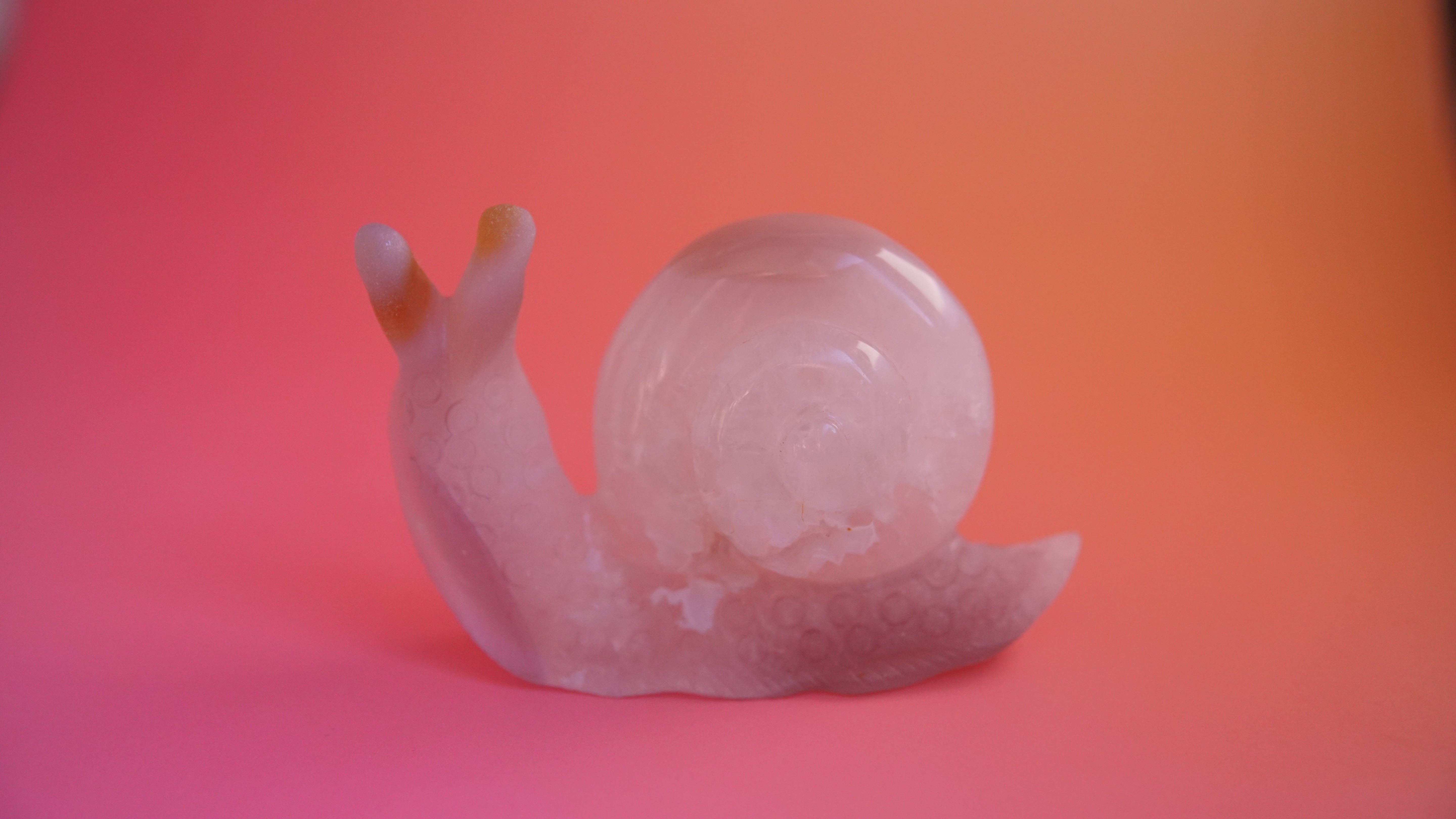 Gorgeous Agate Boutique Snail Carving | Crystal Carving Statement Piece