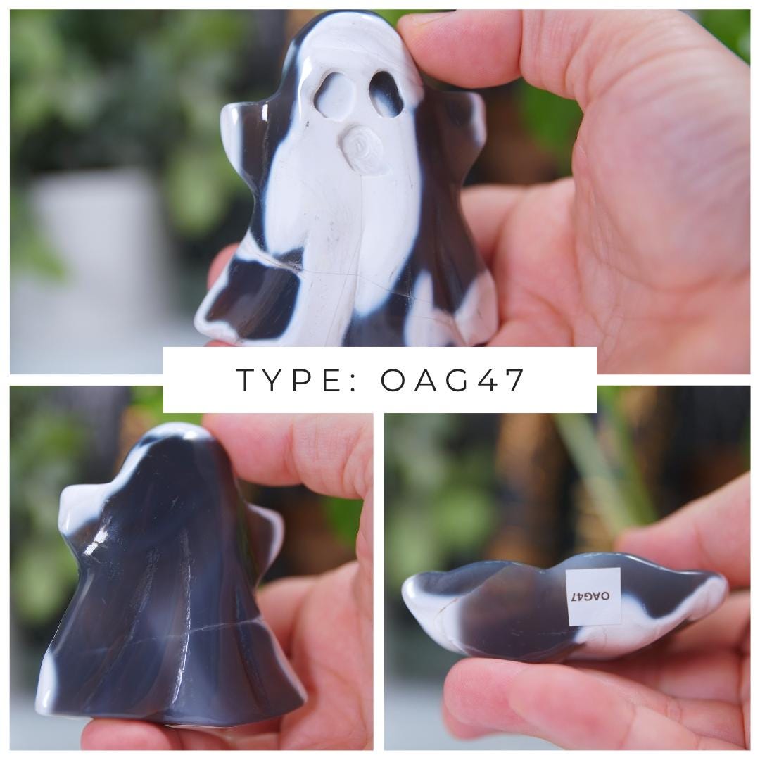 Orca Agate Blue Grey Ghost Carvings | High Quality | US Seller
