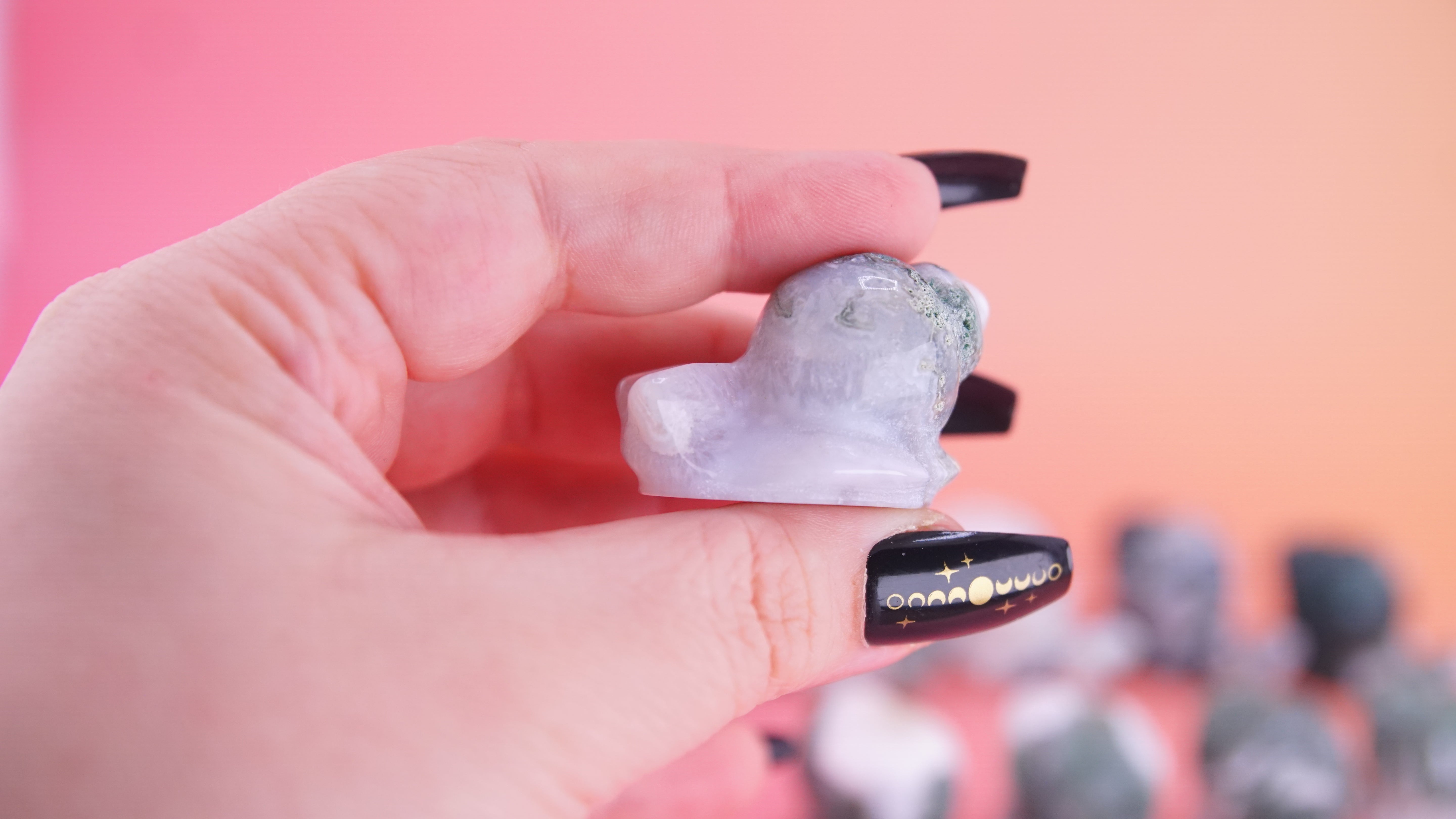 Moss Agate Mini Snail Carving | Pick Your Favorite