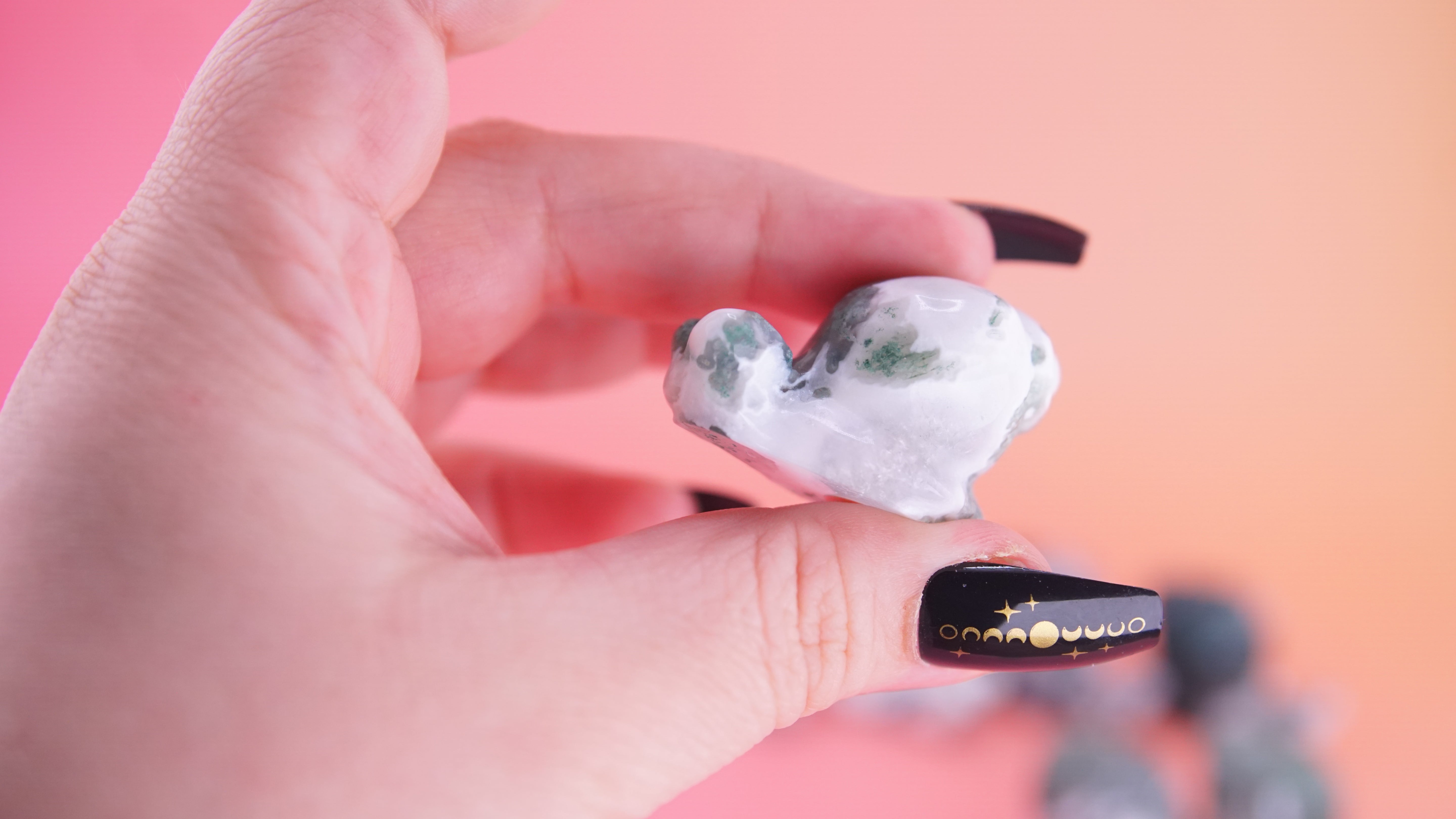 Moss Agate Mini Snail Carving | Pick Your Favorite