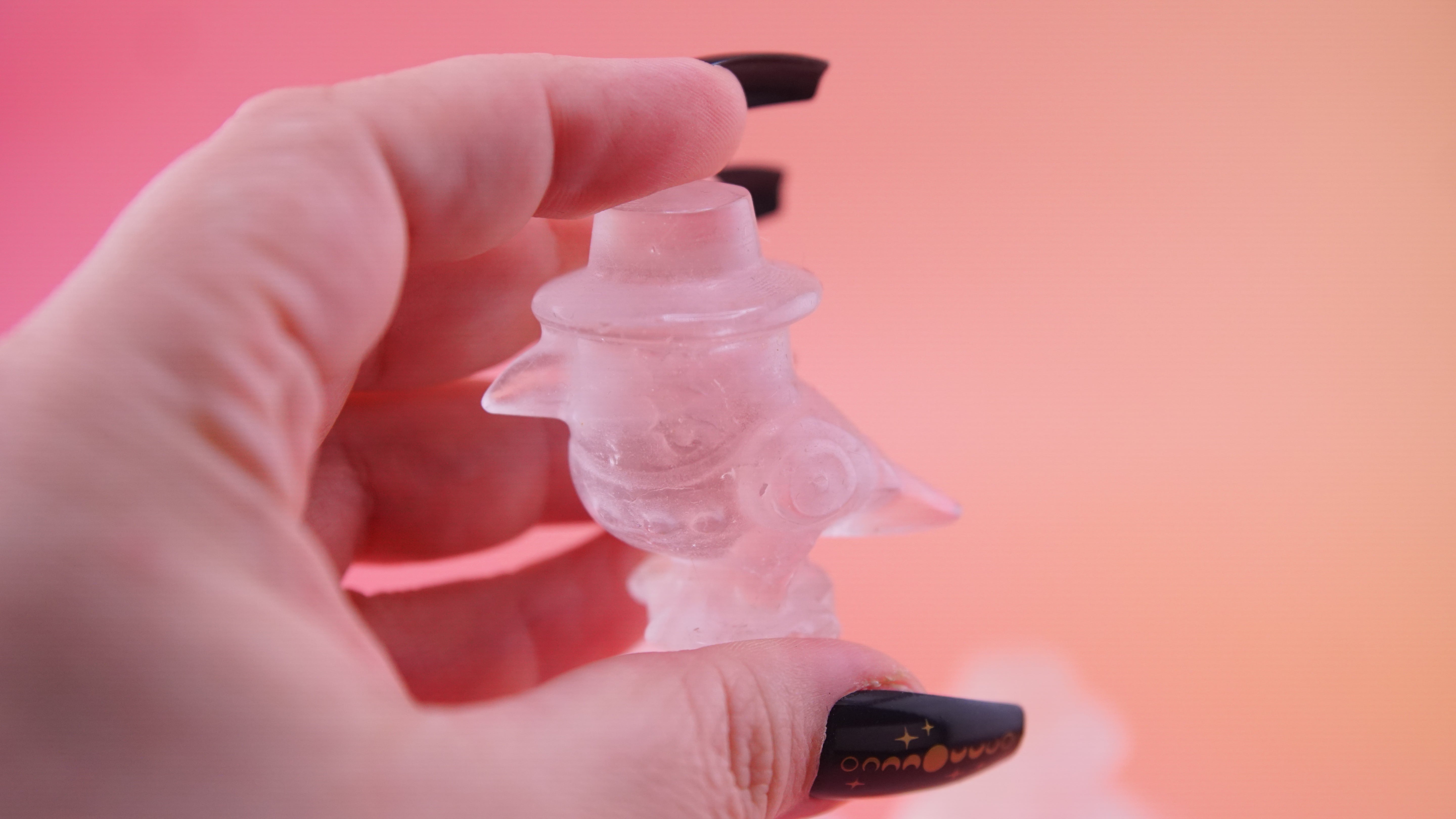 Demon Hunter Fandom Carving | Bird Carving | Clear Quartz