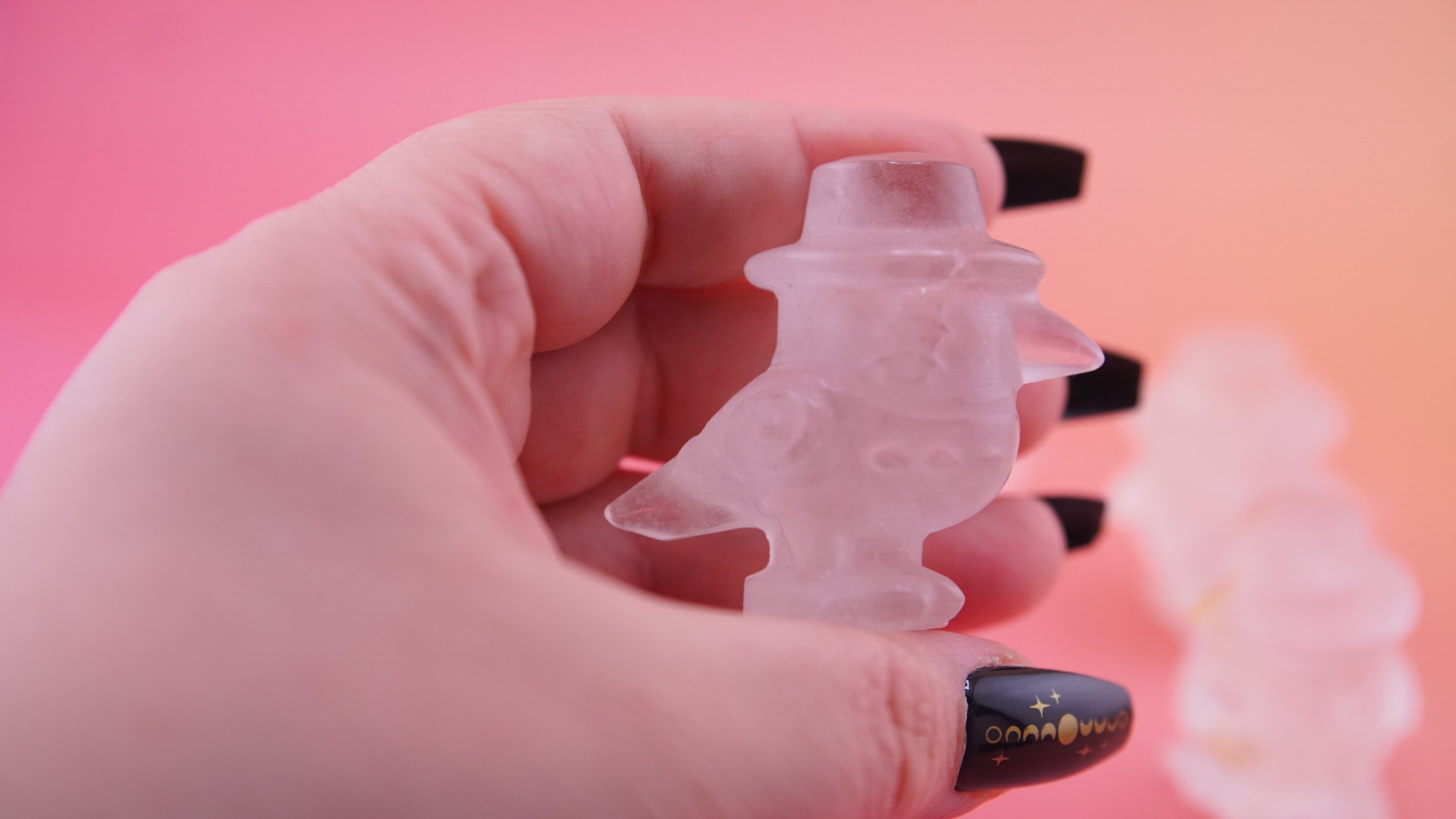 Demon Hunter Fandom Carving | Bird Carving | Clear Quartz
