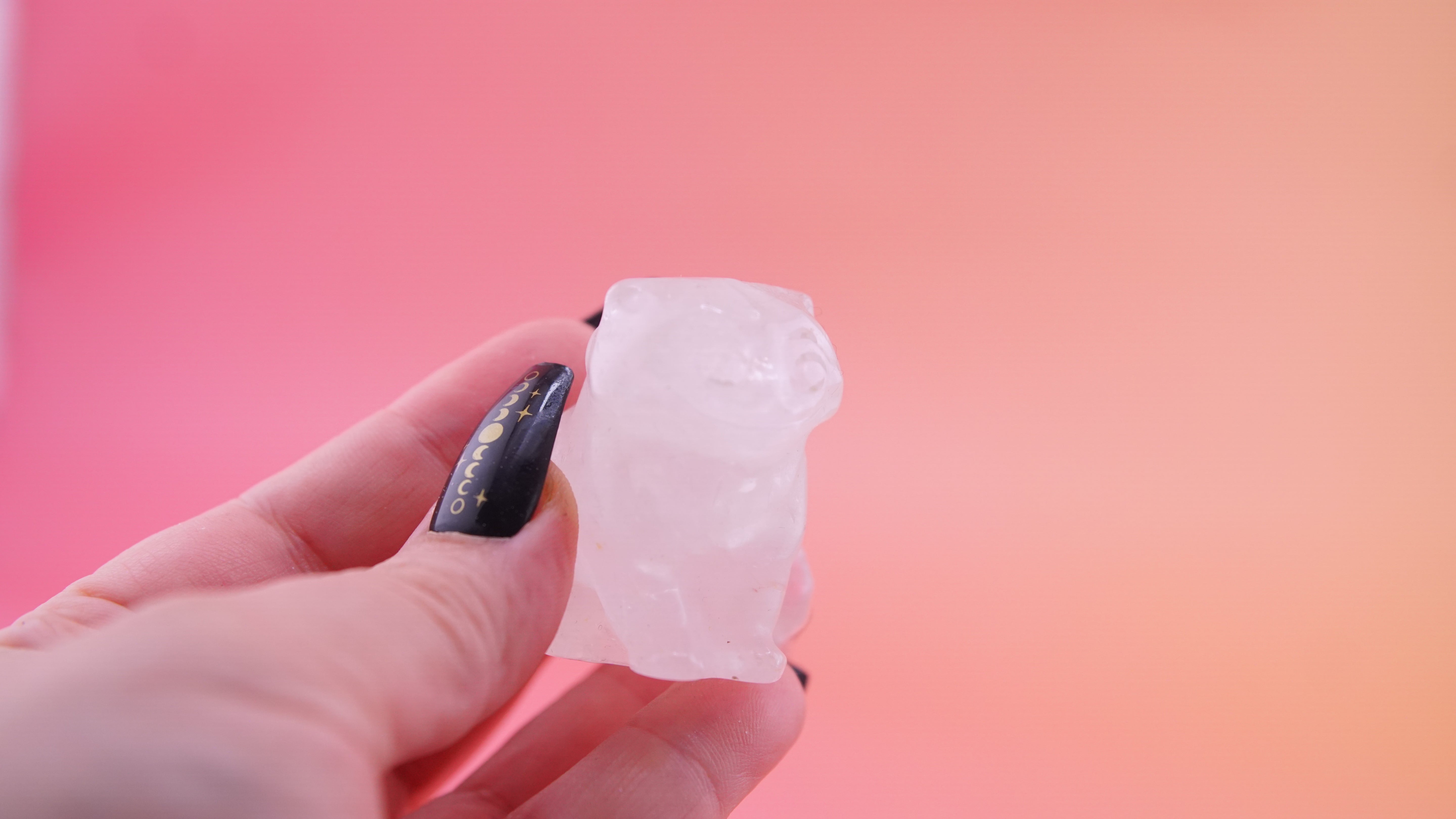 Demon Hunter Fandom Carving | Tiger Carving | Clear Quartz