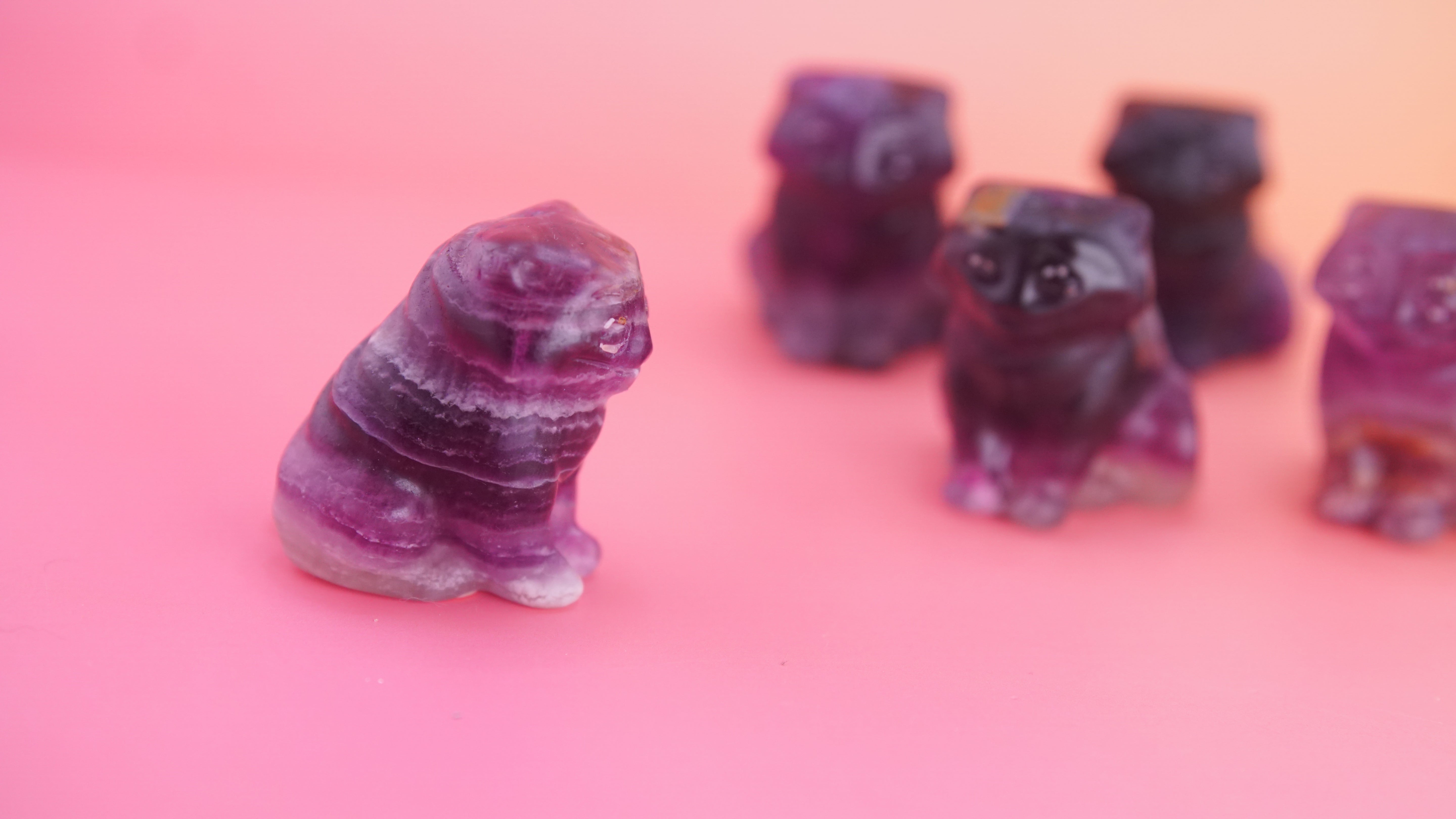 Demon Hunter Fandom Carving | Tiger Carving | Purple Fluorite