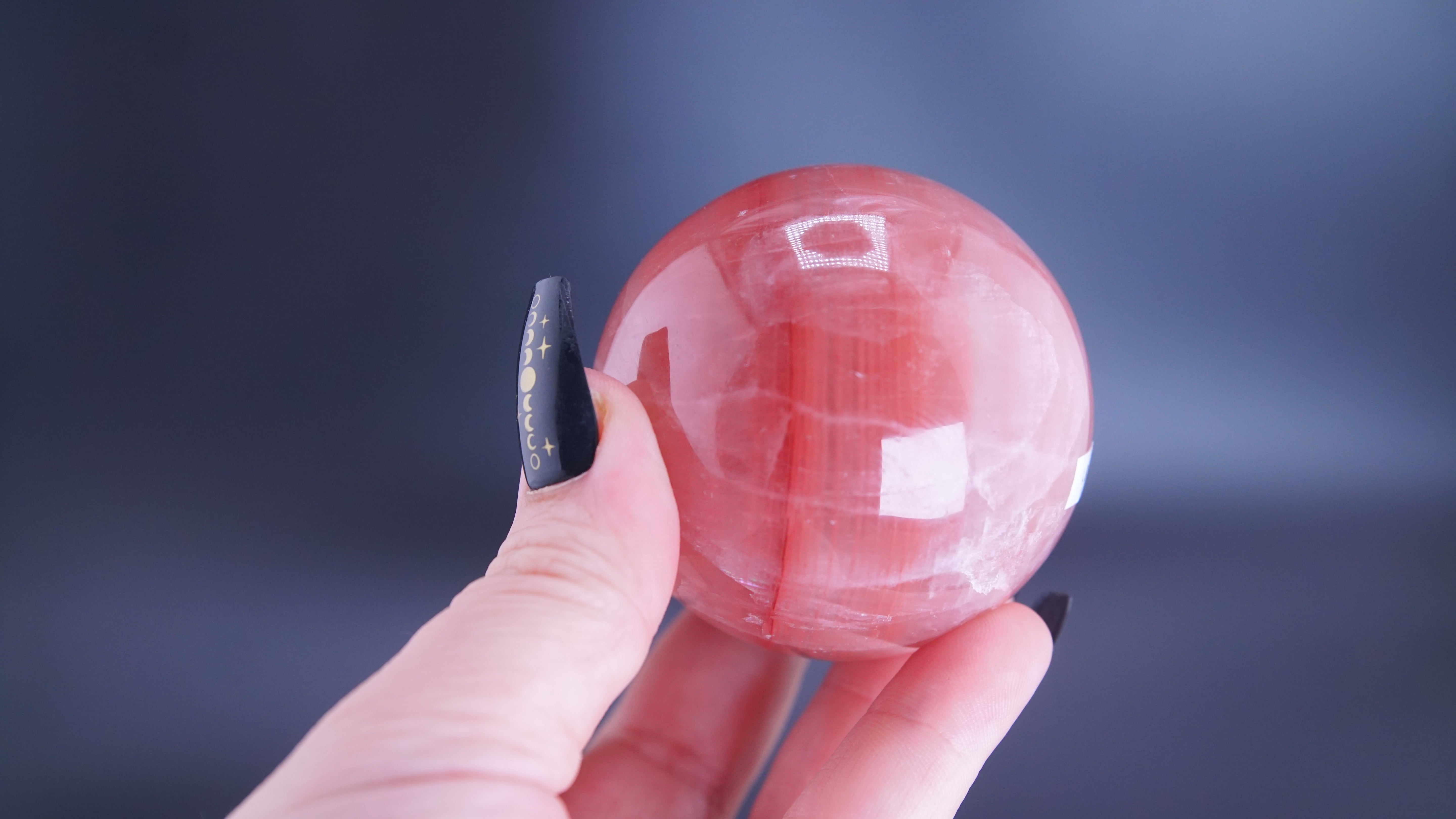 Rose Calcite Sphere From Pakistan