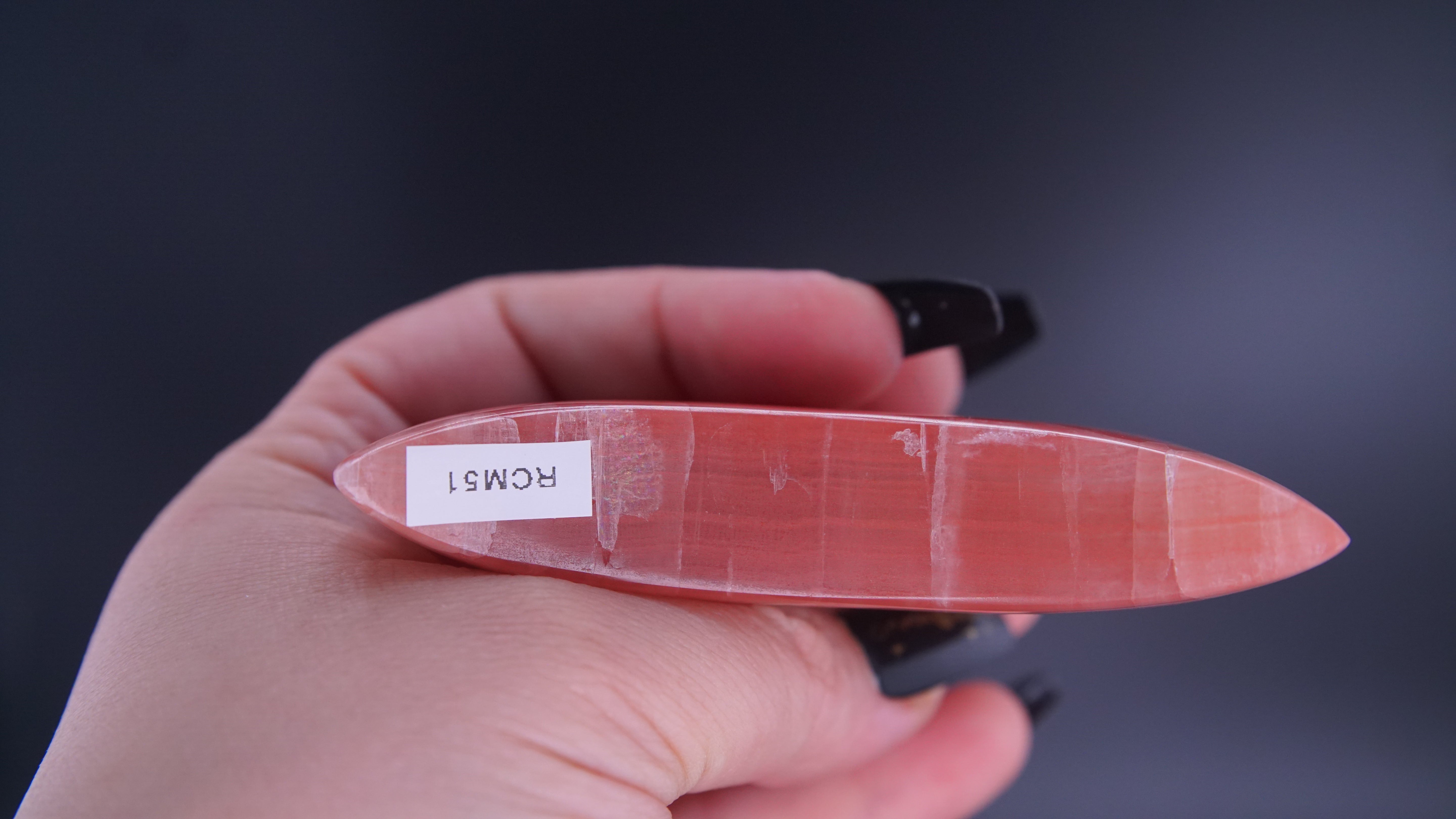 Rose Calcite Moon From Pakistan