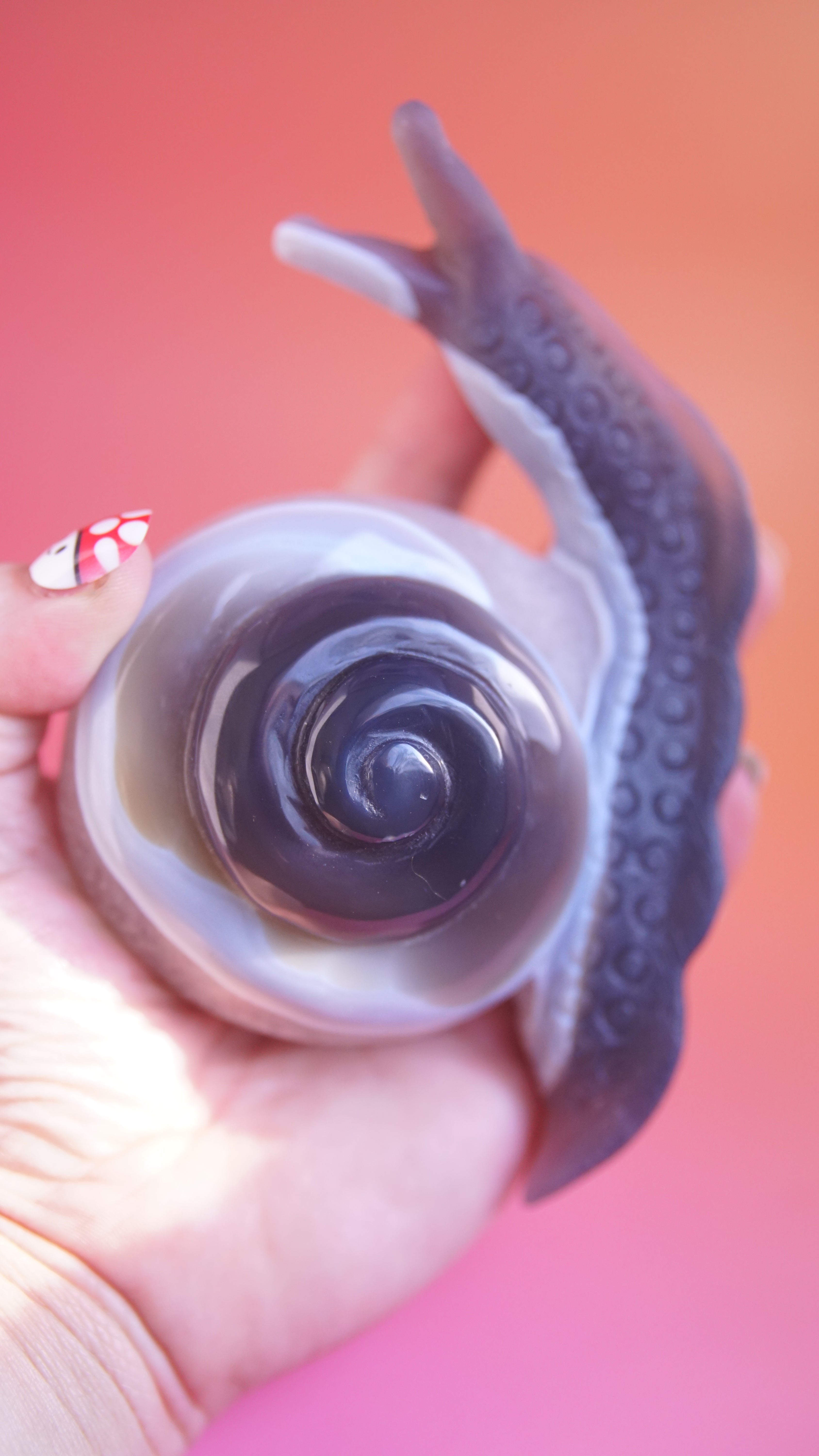 Gorgeous Agate Boutique Snail Carving | Crystal Carving Statement Piece