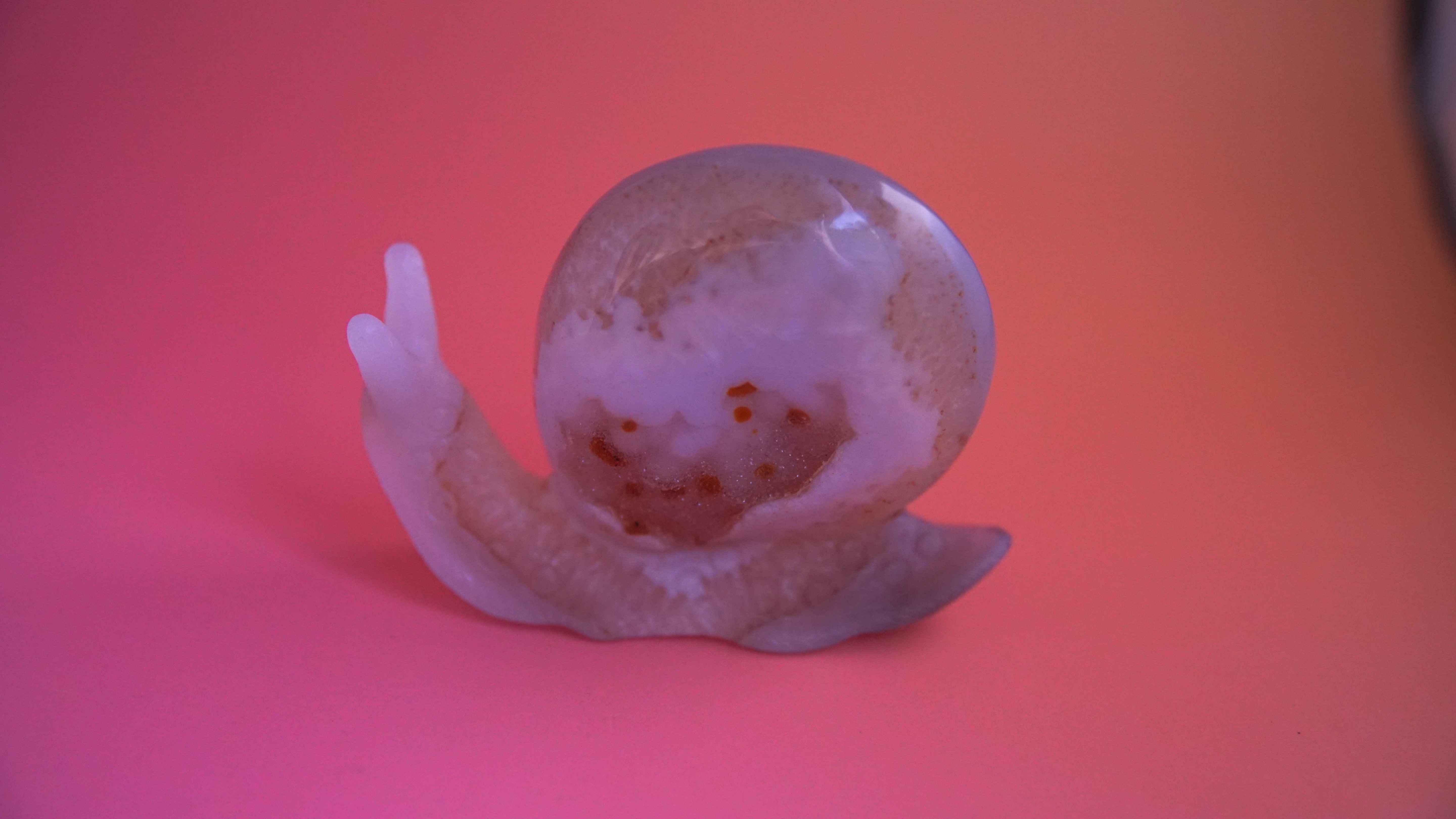 Gorgeous Agate Boutique Snail Carving | Crystal Carving Statement Piece