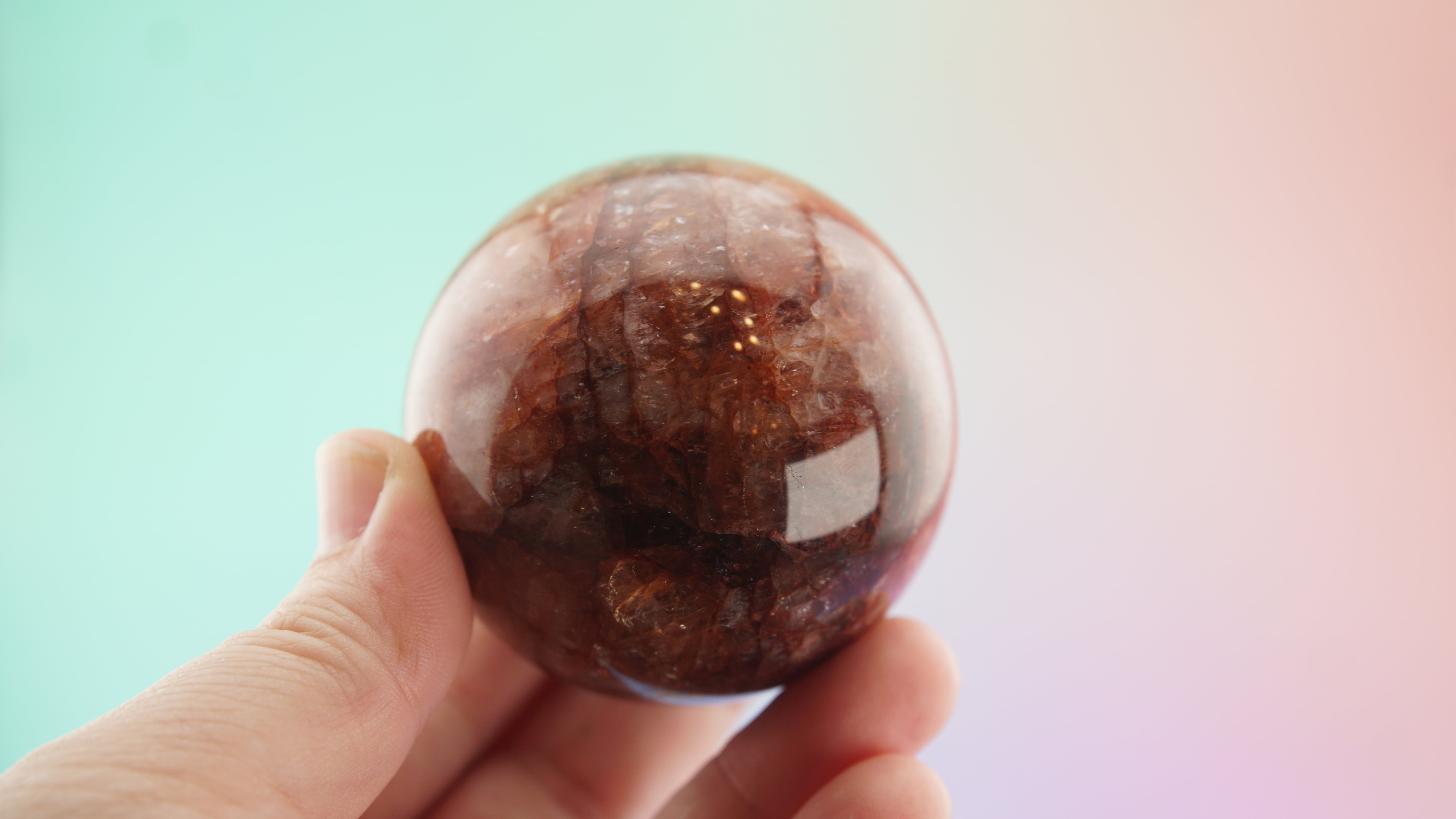 Fire Quartz Sphere | Stone Carving | Pick Your Favorite (A)